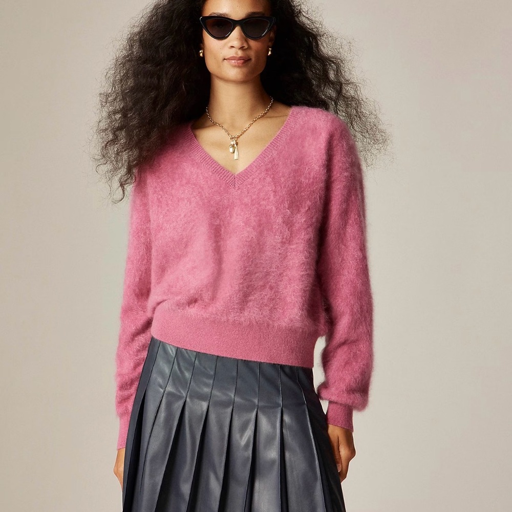 J CREW Brushed cashmere‎ V-neck sweater CM703